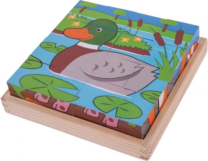 Sturdy wooden cubes for small hands