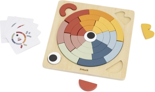 Circular puzzle with template cards