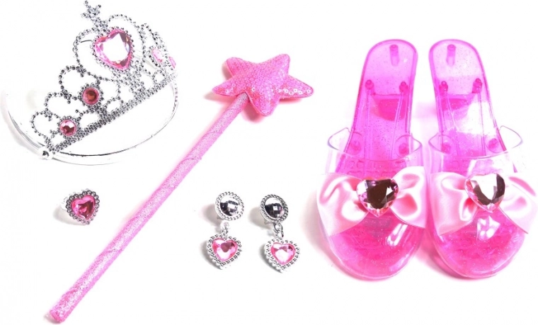 Sparkling crown and magic wand