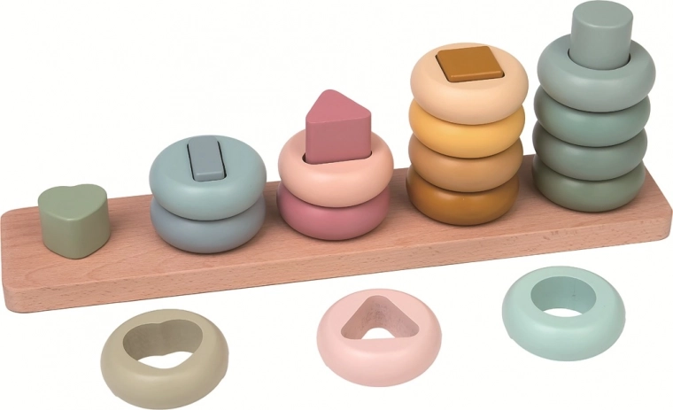 Quality natural wood and pastel design
