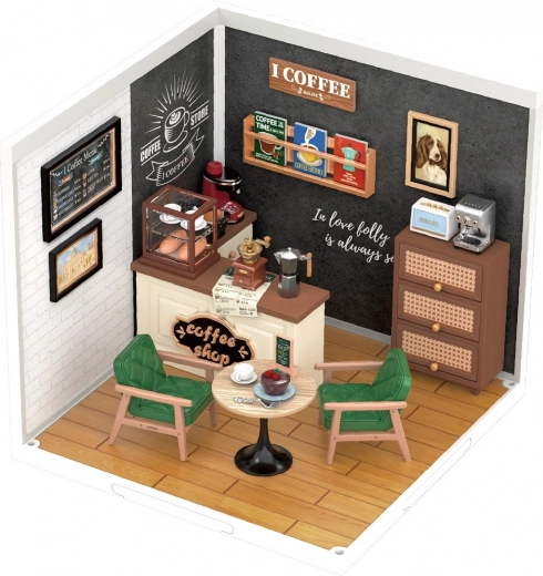 Realistic café details and equipment