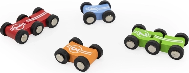Ohutu puidust teostus ja 4 autot komplektis