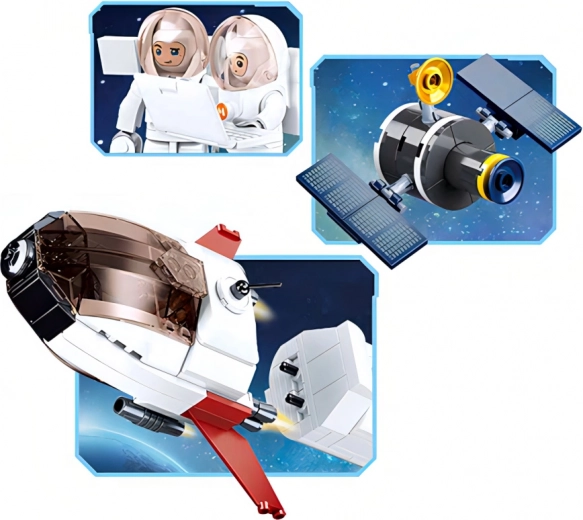 Realistic space mission with 3 minifigures