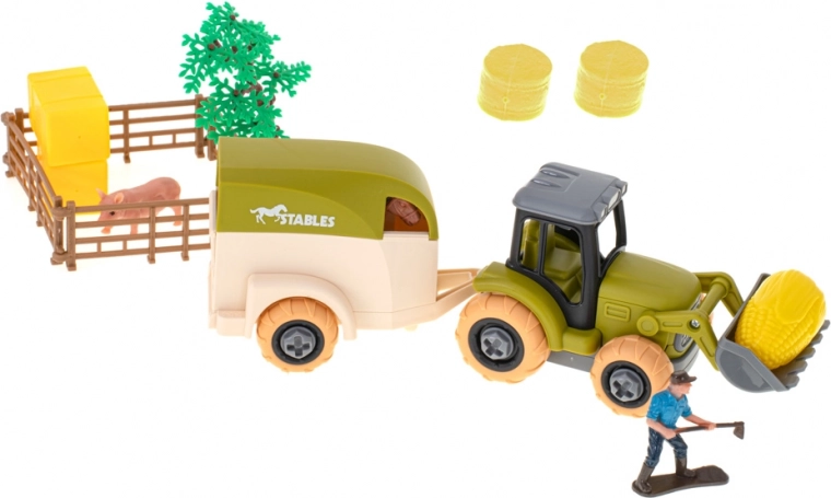 Realistlik farm loomade ja haagistega