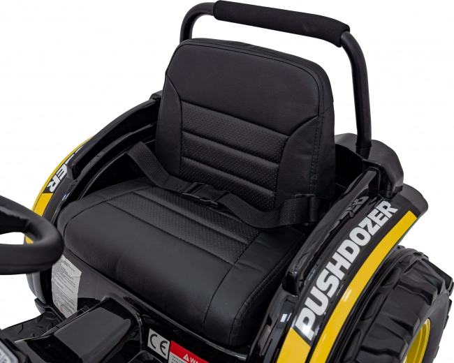 Comfortable seat with backrest and safety belts