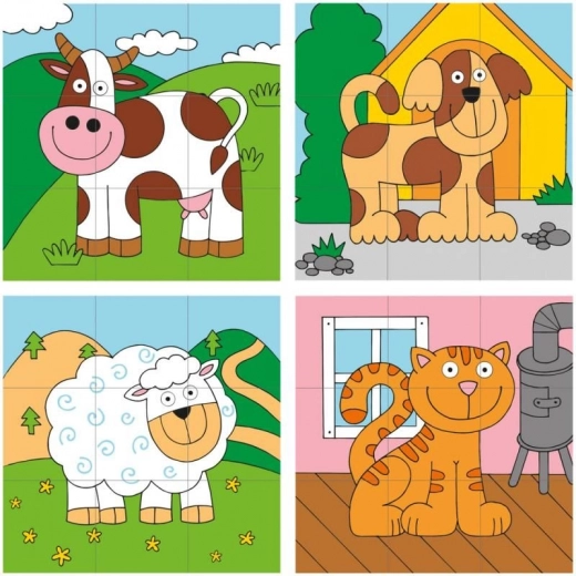Colorful illustration of animals