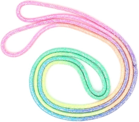Soft and stretchy rainbow string