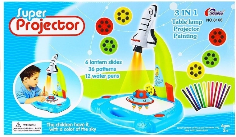 3v1: projektor, öölamp ja joonistamiskomplekt