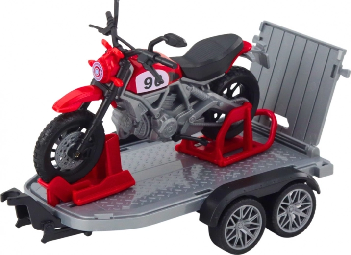 Detailed motorcycle ready for action