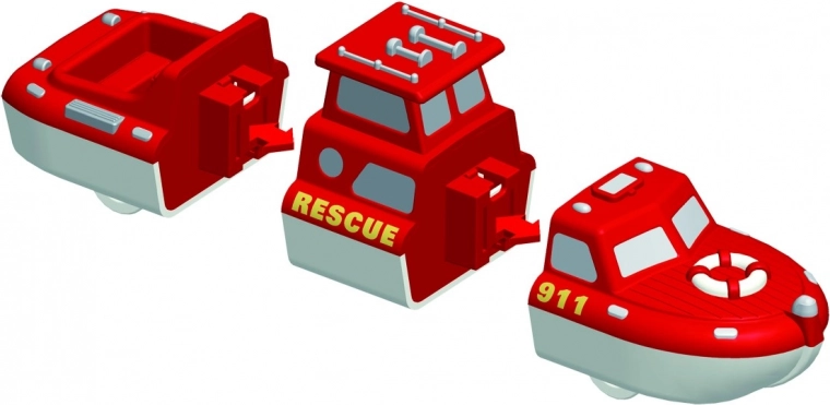 Kolm päästesõidukit ühes komplektis