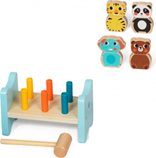 Colorful Peg Hammer Game