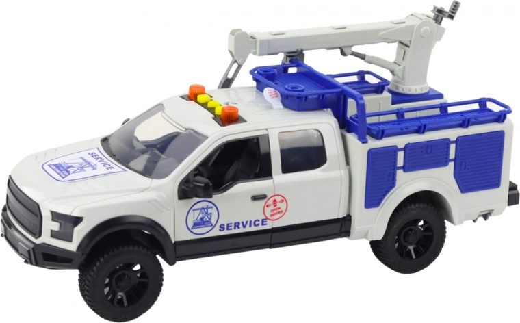 Movable, rotating crane for realistic play