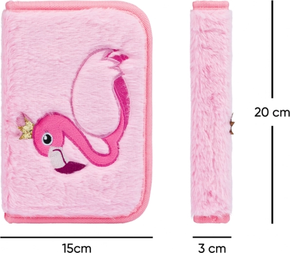 Pehme plüüsist disain flamingomotiiviga