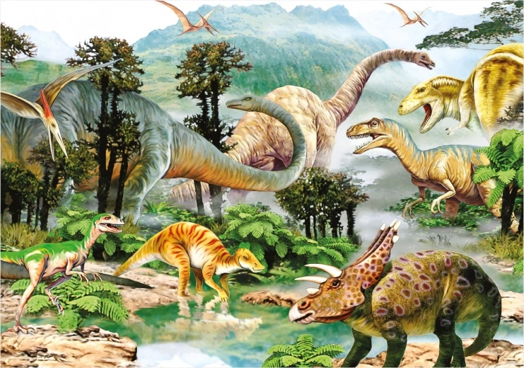 Colorful world of dinosaurs