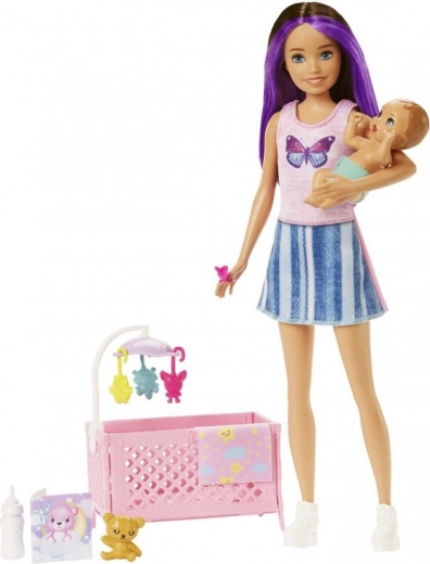 Crib with mobile and accessories