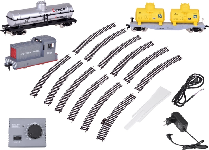 Complete track set and mains-powered control