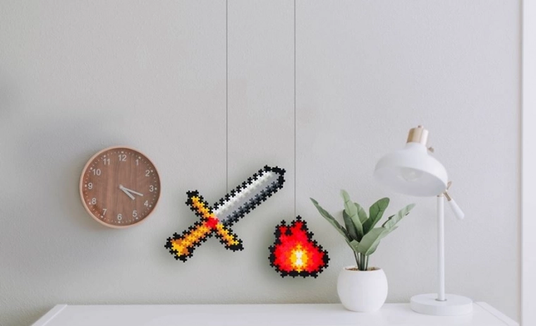 Retro pikslistiilis dekoratsioon