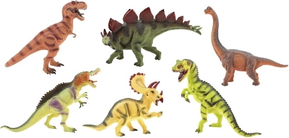 Six different dinosaurs in one pack