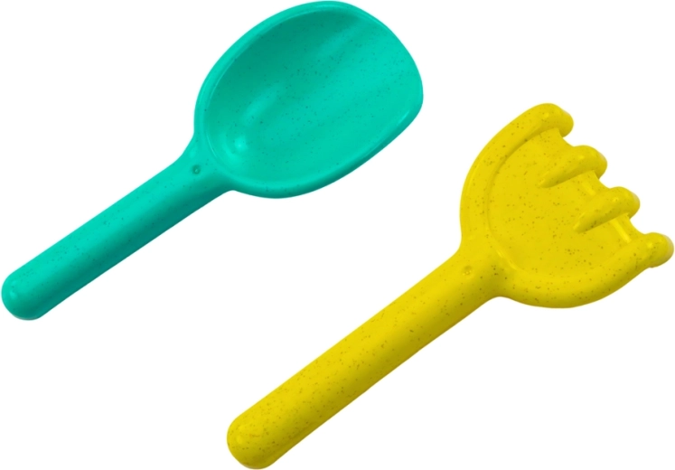 Ergonomic shovel and rake