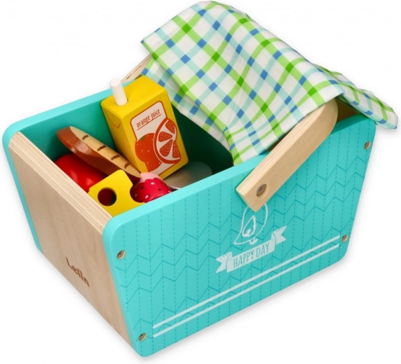 Stiilne puidust korv mündirohelises toonis