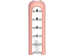 Glass water bottle with silicone sleeve, salmon, 1 l