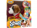 Interactive Saint Bernard Samby – walking plush dog on a leash
