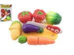 Plastikust köögikomplekt lõikamiseks lõikelaua ja noaga 13,5 × 8 cm