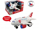 CSA airplane with captain and flight attendant announcements, friction motor, 20 cm