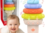 WOOPIE Musical Ice Cream Cone – sensory stacking toy with sound and light (5 pieces)