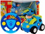 Remote-controlled police car for children 3+ Steering wheel remote control + police officer figure + light and sound effects