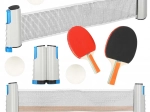 Table Tennis Set with Retractable Net and 2 Paddles