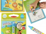 Water coloring book with animals with a magic water marker