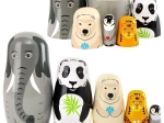 Wooden Animal Nesting Dolls – Set of 5