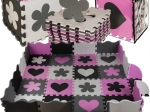 EVA foam puzzle play mat 30 × 30 cm with edges and carry case