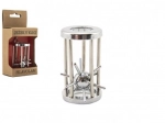 Metal Hedgehog in a Cage Puzzle, Chrome-Plated