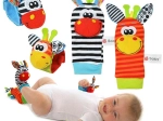 Baby Rattle Set – Socks and Wrist Rattle Bands, 4 Pieces