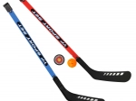 Set of Hockey Sticks with Ball and Puck