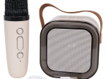 Karaokekomplekt juhtmevaba mikrofoni ja kaasaskantava Bluetooth‑kõlariga koos RGB‑valgustusega