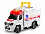 Ambulance toy with effects and fold-out hospital garage 33.5 cm