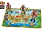 Indians and Cowboys Figurines with Map 6 cm (plastic)