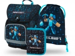 Koolikomplekt BAAGL ERGO MINECRAFT Blue Axe – ranits, pinal ja kott
