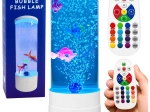 Decorative Night LED Aquarium Lamp with Fish RGB (16 Colors), White, USB