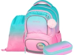 School Set OXYBAG OXY NEXT Ombre Pink – backpack, pencil case and drawstring bag
