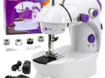 Portable mini sewing machine with LED light, 2 speeds and foot pedal