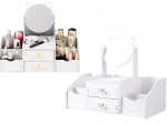 Children's Cosmetic Vanity with Ears and Drawers - White