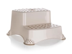 Non-slip two-step stool cream 40 × 37 × 21 cm