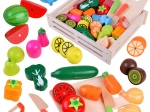 Wooden Fruit and Vegetable Cutting Set for Children