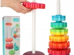 Rainbow Tower with Gear Rings – Spiral Stacking Toy for Children 12 Months+