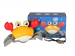 Interactive crawling crab with music via USB
