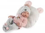 Guca realistic baby doll with sounds, soft fabric body 38 cm